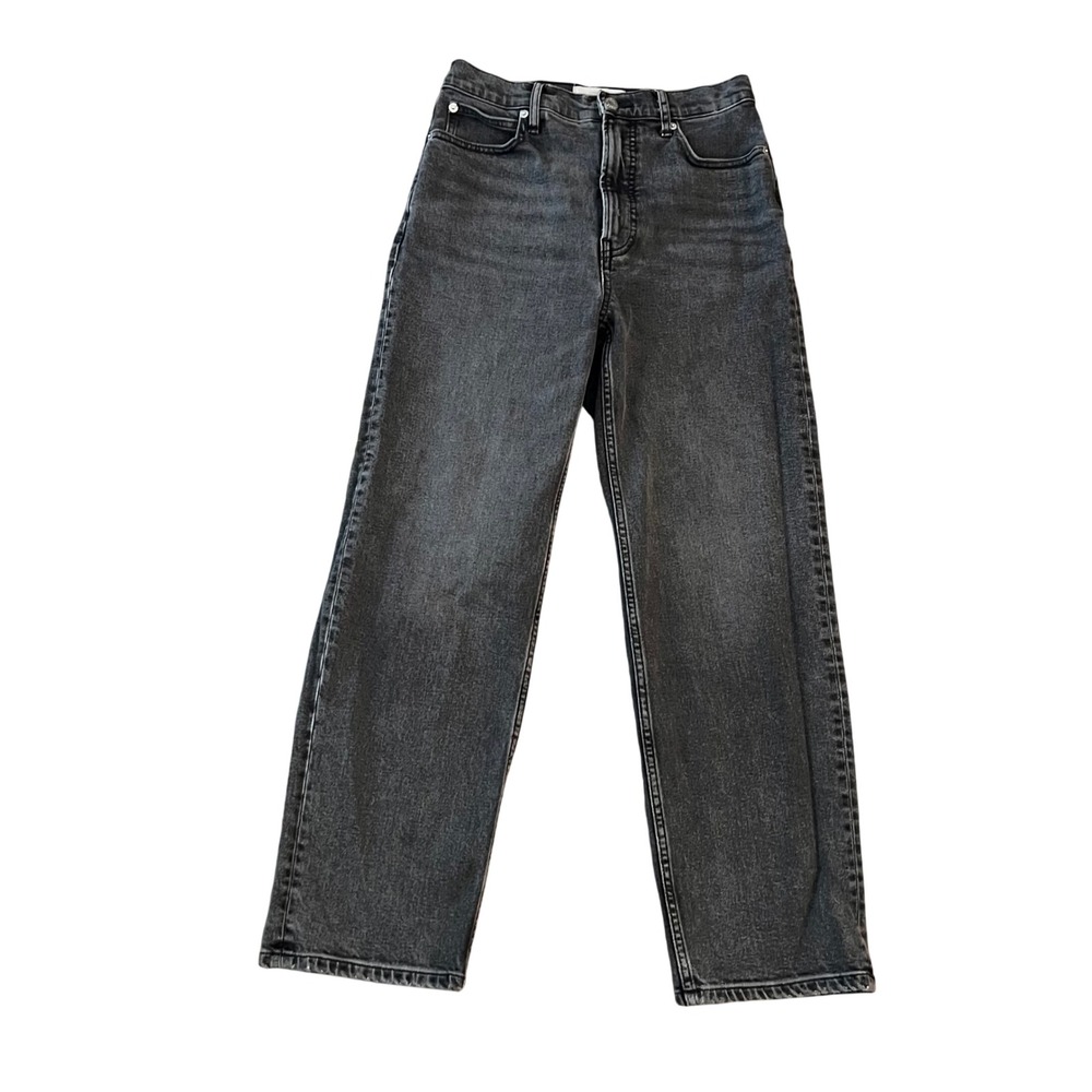 Everlane The Way High Jean Washed Black Organic Cotton Straight Leg Denim 27